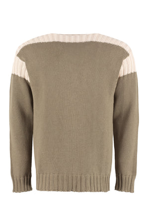 Color-block cotton-cashmere sweater-0